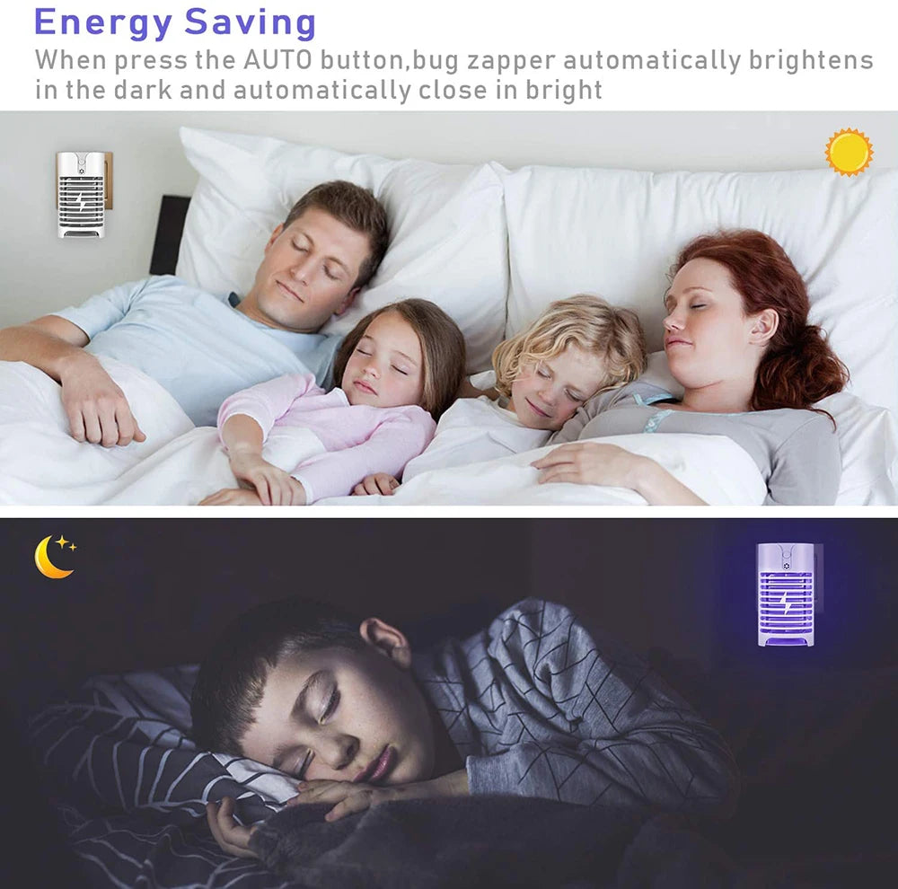 Electric Mosquito Lamp Anti Fly Moth Bug Insect Trap Lamp No Radiation Pest Kill EU/US/UK Plug