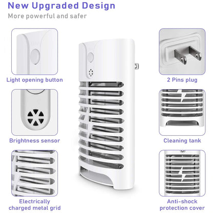 Electric Mosquito Lamp Anti Fly Moth Bug Insect Trap Lamp No Radiation Pest Kill EU/US/UK Plug