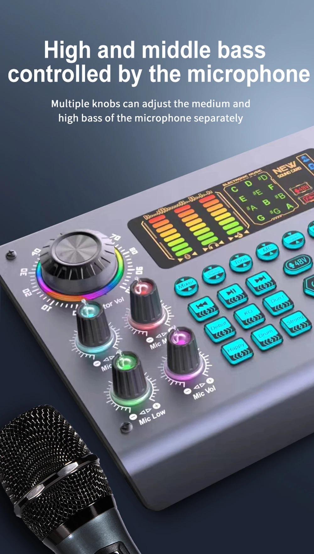 Zealsound Professional 48V XLR Microphone for PC Recording Singing Streaming Gaming