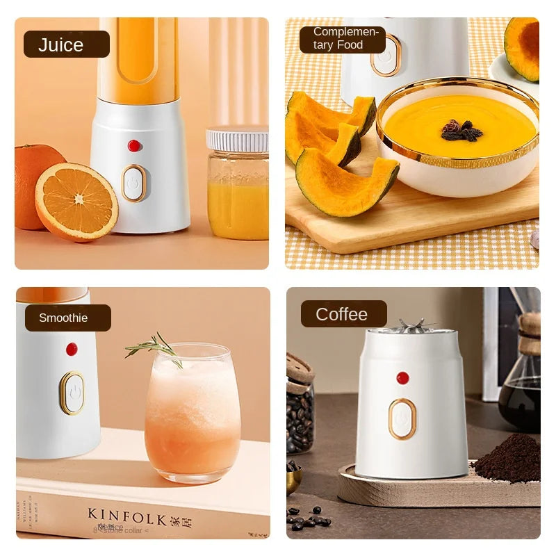 Portable Electric Fruit Juicer Machine Shakes and Smoothies Personal Travel Blender
