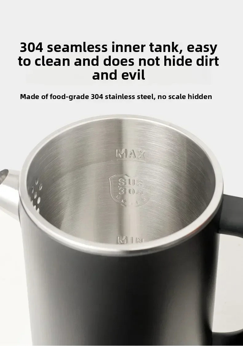 Smart Thermostatic 1.7L Electric Kettles Household Stainless Steel Kettle Double-Layer Insulation Boiling Water Electric Kettle