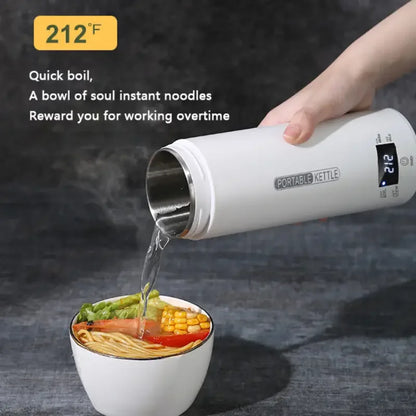 Travel Electric Kettle Portable Small Mini Tea Coffee Kettle Water Boiler, Water Heater Steel & Auto Shut-Off & Boil Dry Protect