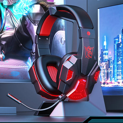 Wireless Bluetooth 5.1 Gaming Headphone Strong Bass Stereo Earphone Noise Reduction Helmet With Mic Low Latency Game Big Headset