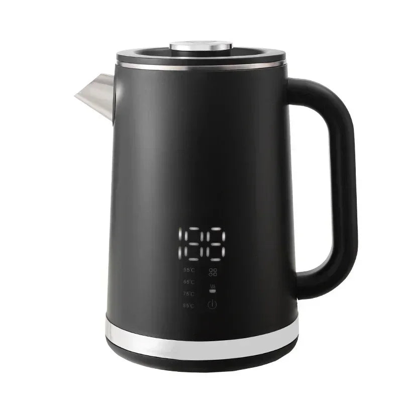 Smart Thermostatic 1.7L Electric Kettles Household Stainless Steel Kettle Double-Layer Insulation Boiling Water Electric Kettle