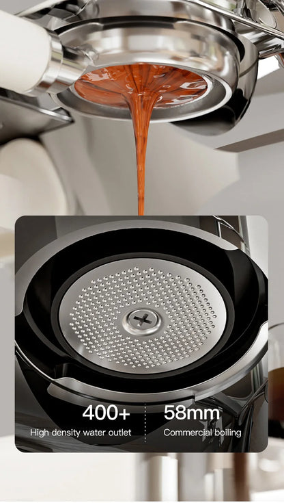 Mcilpoog TC520 Semi Automatic Coffee Machine with Grinder & Steamer, 6-Inch Large Display, Coffee Maker for  Home and Office.