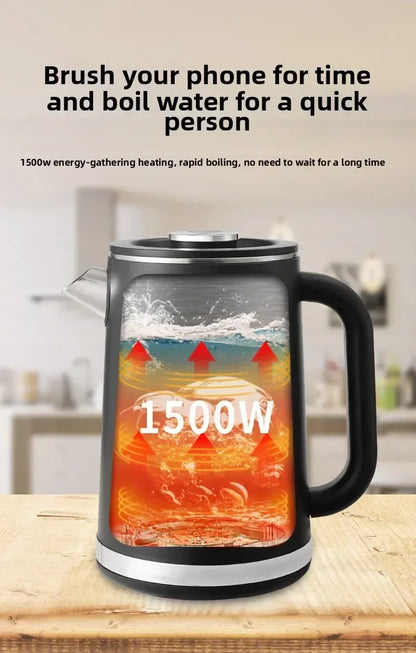 Smart Thermostatic 1.7L Electric Kettles Household Stainless Steel Kettle Double-Layer Insulation Boiling Water Electric Kettle