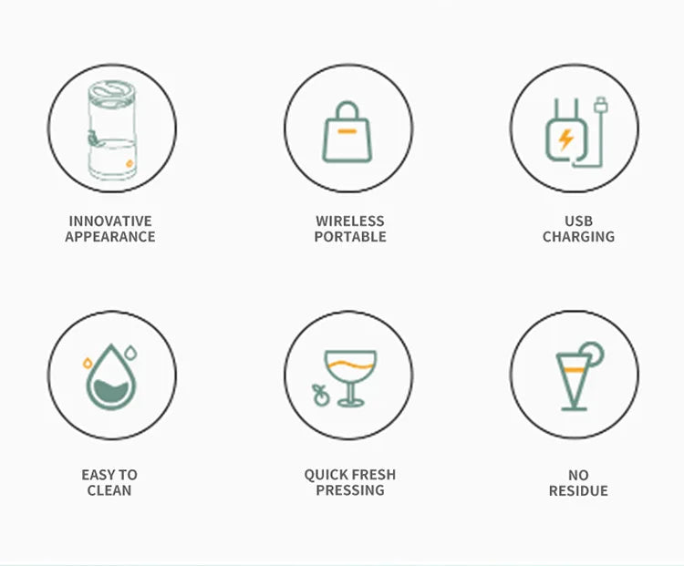 Extractor Fully Automatic Fruit Household Juicer Portable Juice Machine Residue Separation Bidirectional Spiral Fruit Juicer Cup