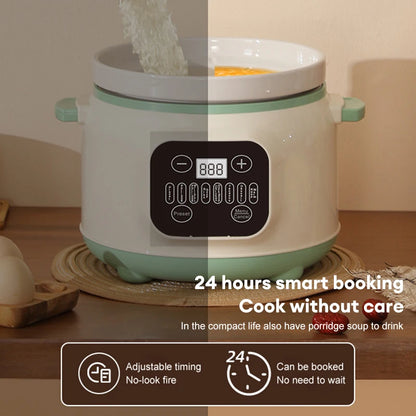 3.8L Intelligent Electric Stew Pot Slow Cooker Ceramic Inner Pot Multi-Cooker for Soup Porridge Casserole Ceramic Porridge Pot