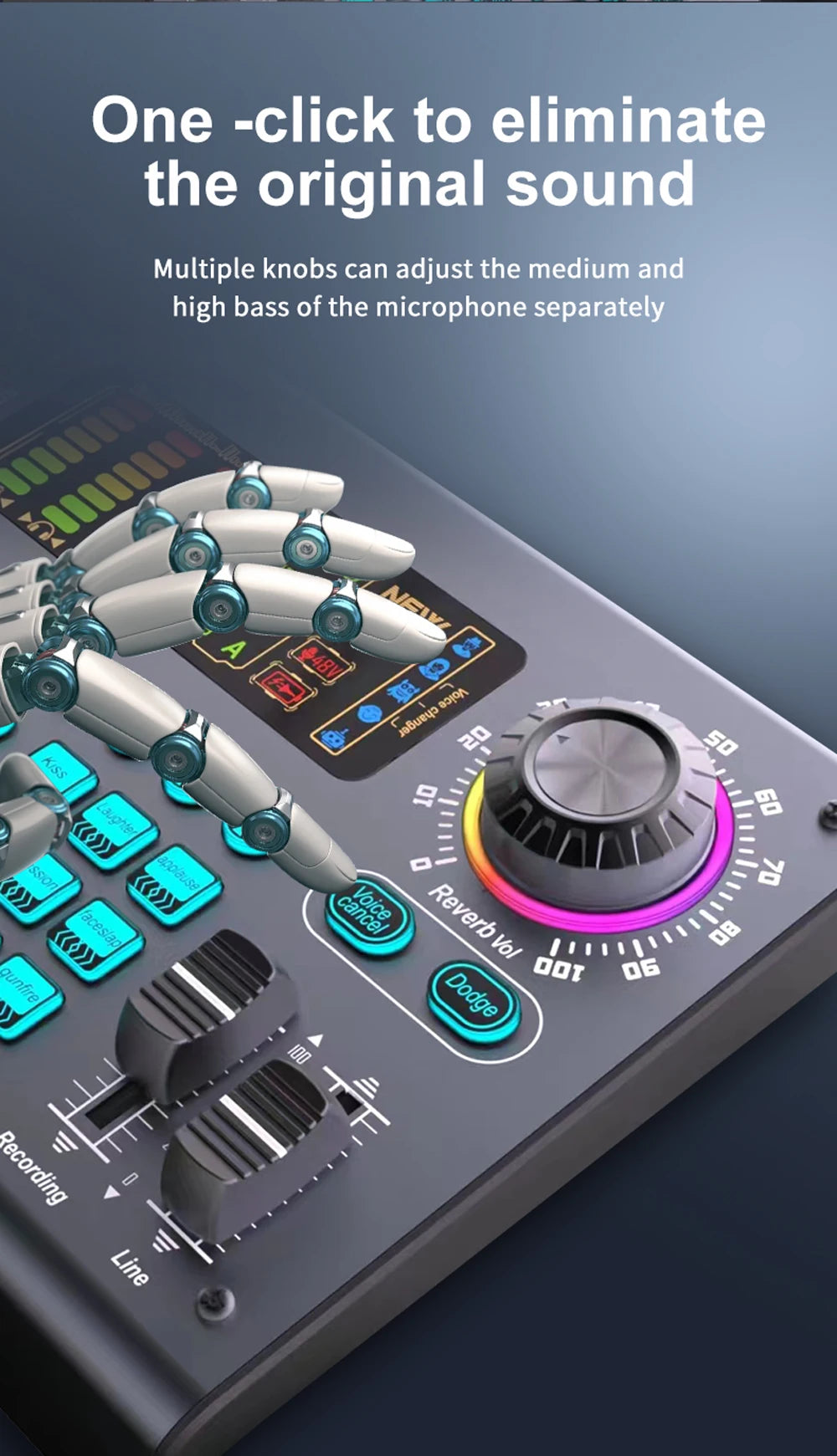 Zealsound Professional 48V XLR Microphone for PC Recording Singing Streaming Gaming