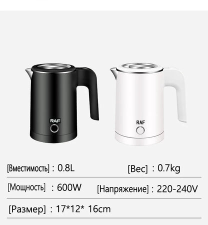 Travel Electric Kettle Tea Coffee 0.8L Stainless Steel Portable Water Boiler Pot For Hotel Family Trip Kitchen Smart Kettle Pot