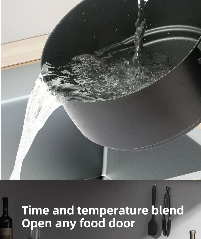 6.8L large-capacity air fryer, knob switch, food-grade non-stick coating, healthy cooking, 1-hour timer, dual-purpose for baking