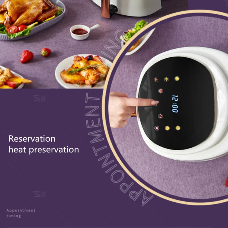 Household Air Fryer 6L 8L Intelligent Electric Fryer French Fries Machine Multi Functional Deep Fryer