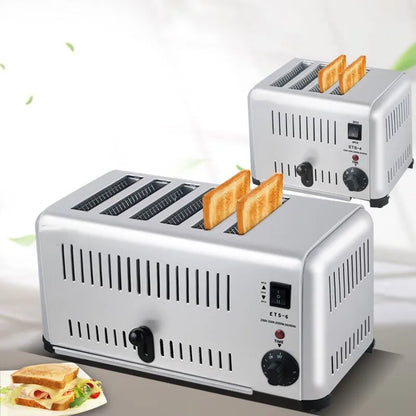 Toaster Commercial 4-6-piece Chinese Hamburger Heater Sandwich Toaster Toaster Kitchen Breakfast Machine 304 stainless steel