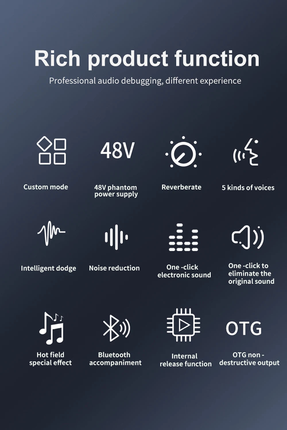 Zealsound Professional 48V XLR Microphone for PC Recording Singing Streaming Gaming