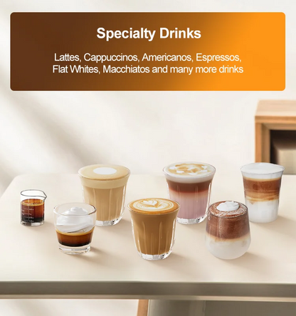 Mcilpoog TC520 Semi Automatic Coffee Machine with Grinder & Steamer, 6-Inch Large Display, Coffee Maker for  Home and Office.