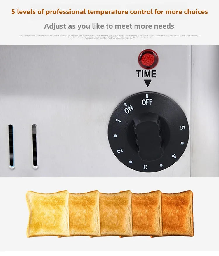 Toaster Commercial 4-6-piece Chinese Hamburger Heater Sandwich Toaster Toaster Kitchen Breakfast Machine 304 stainless steel