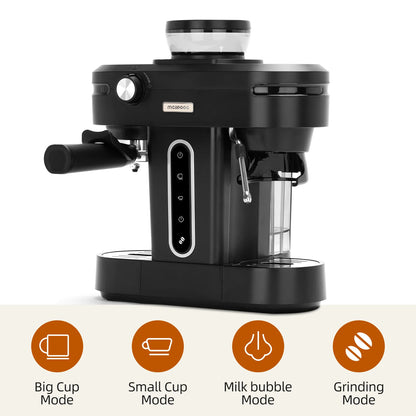 Mini Home Coffee Maker Grain Semi Automatic Coffee Espresso Machine With Grinder