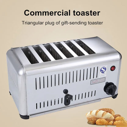 Toaster Commercial 4-6-piece Chinese Hamburger Heater Sandwich Toaster Toaster Kitchen Breakfast Machine 304 stainless steel