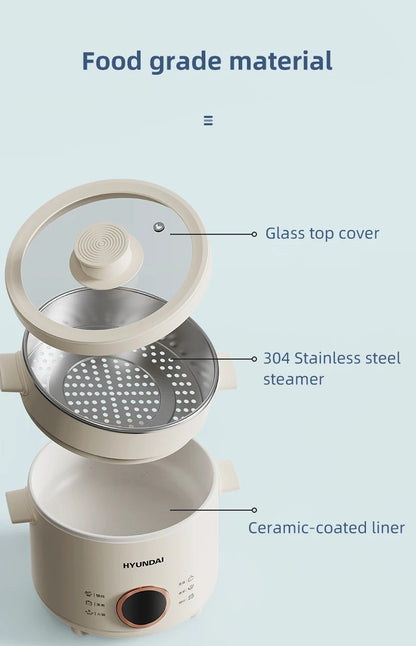 2.0L Rice Cooker Multifunctional Household Porridge Cooking Rice Cooker With Steamer Double Layer Non-Stick Electric Cooker 220V