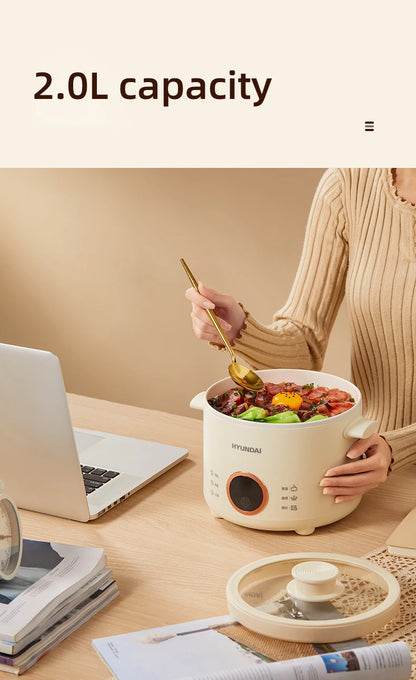 2.0L Rice Cooker Multifunctional Household Porridge Cooking Rice Cooker With Steamer Double Layer Non-Stick Electric Cooker 220V