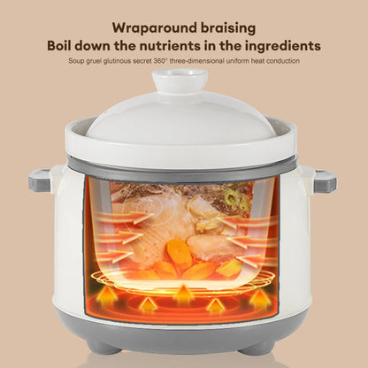 3.8L Intelligent Electric Stew Pot Slow Cooker Ceramic Inner Pot Multi-Cooker for Soup Porridge Casserole Ceramic Porridge Pot