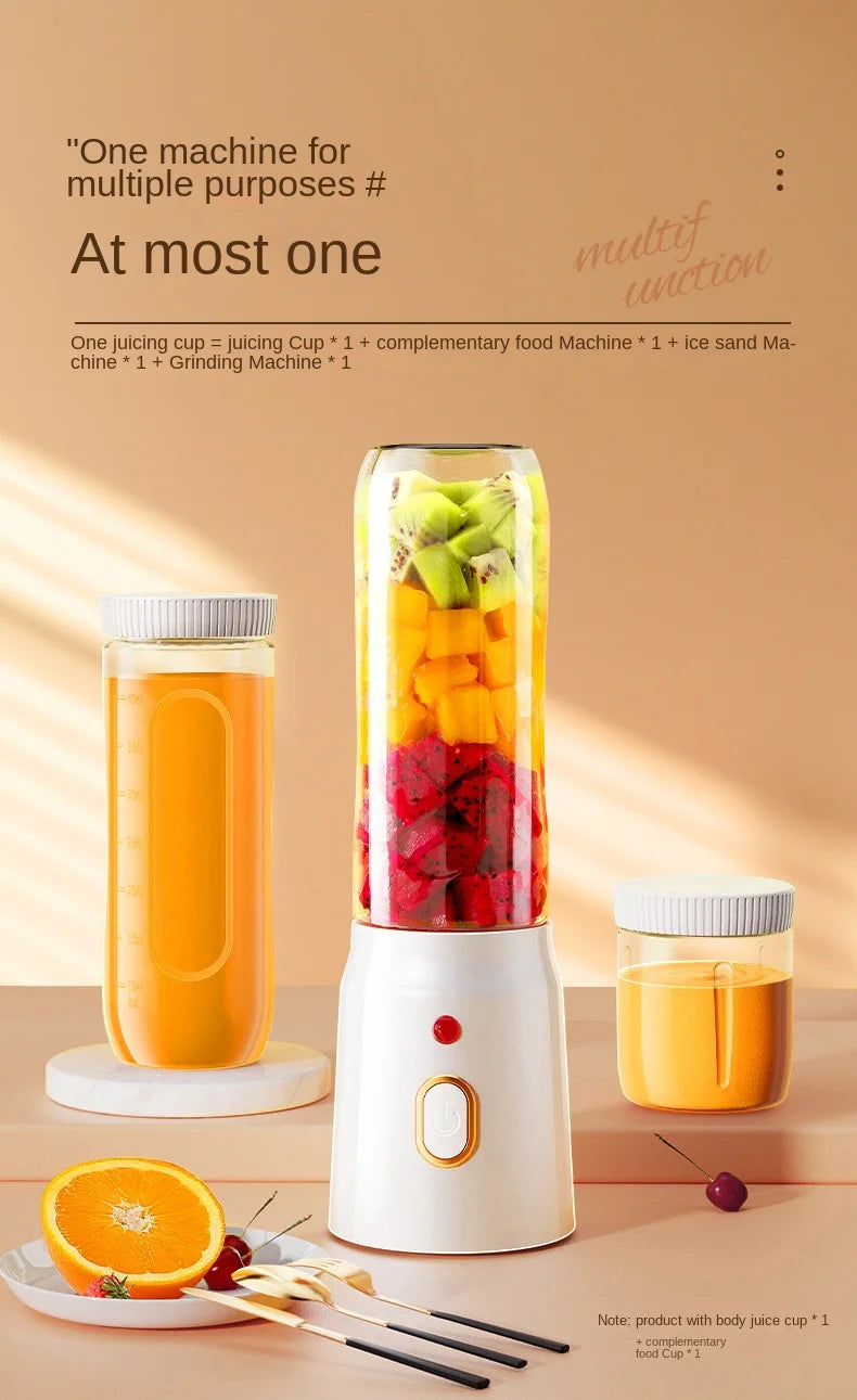 Portable Electric Fruit Juicer Machine Shakes and Smoothies Personal Travel Blender