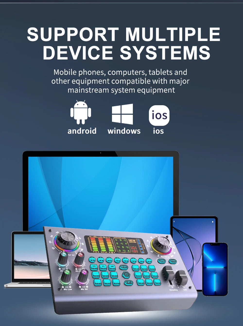 Zealsound Professional 48V XLR Microphone for PC Recording Singing Streaming Gaming