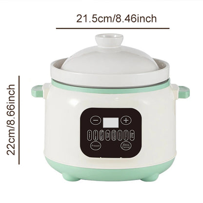 3.8L Intelligent Electric Stew Pot Slow Cooker Ceramic Inner Pot Multi-Cooker for Soup Porridge Casserole Ceramic Porridge Pot
