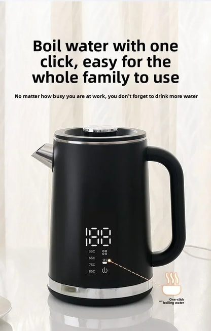 Smart Thermostatic 1.7L Electric Kettles Household Stainless Steel Kettle Double-Layer Insulation Boiling Water Electric Kettle