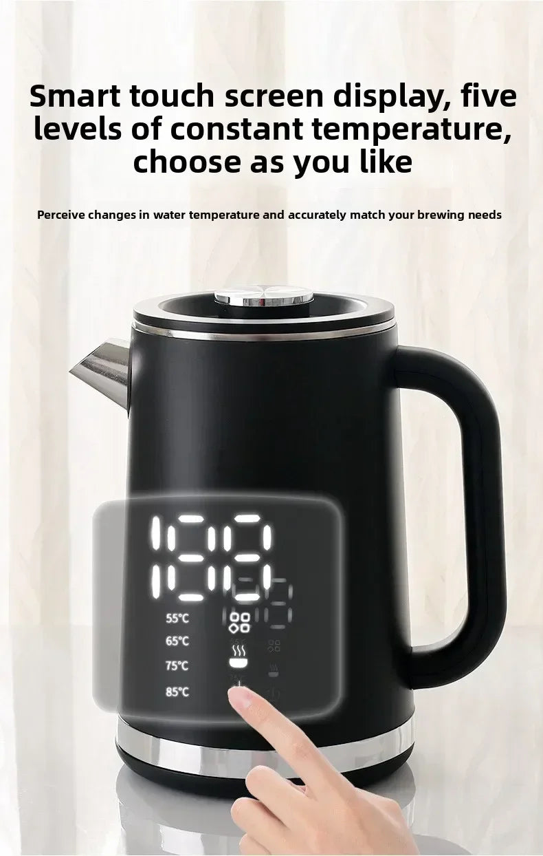 Smart Thermostatic 1.7L Electric Kettles Household Stainless Steel Kettle Double-Layer Insulation Boiling Water Electric Kettle