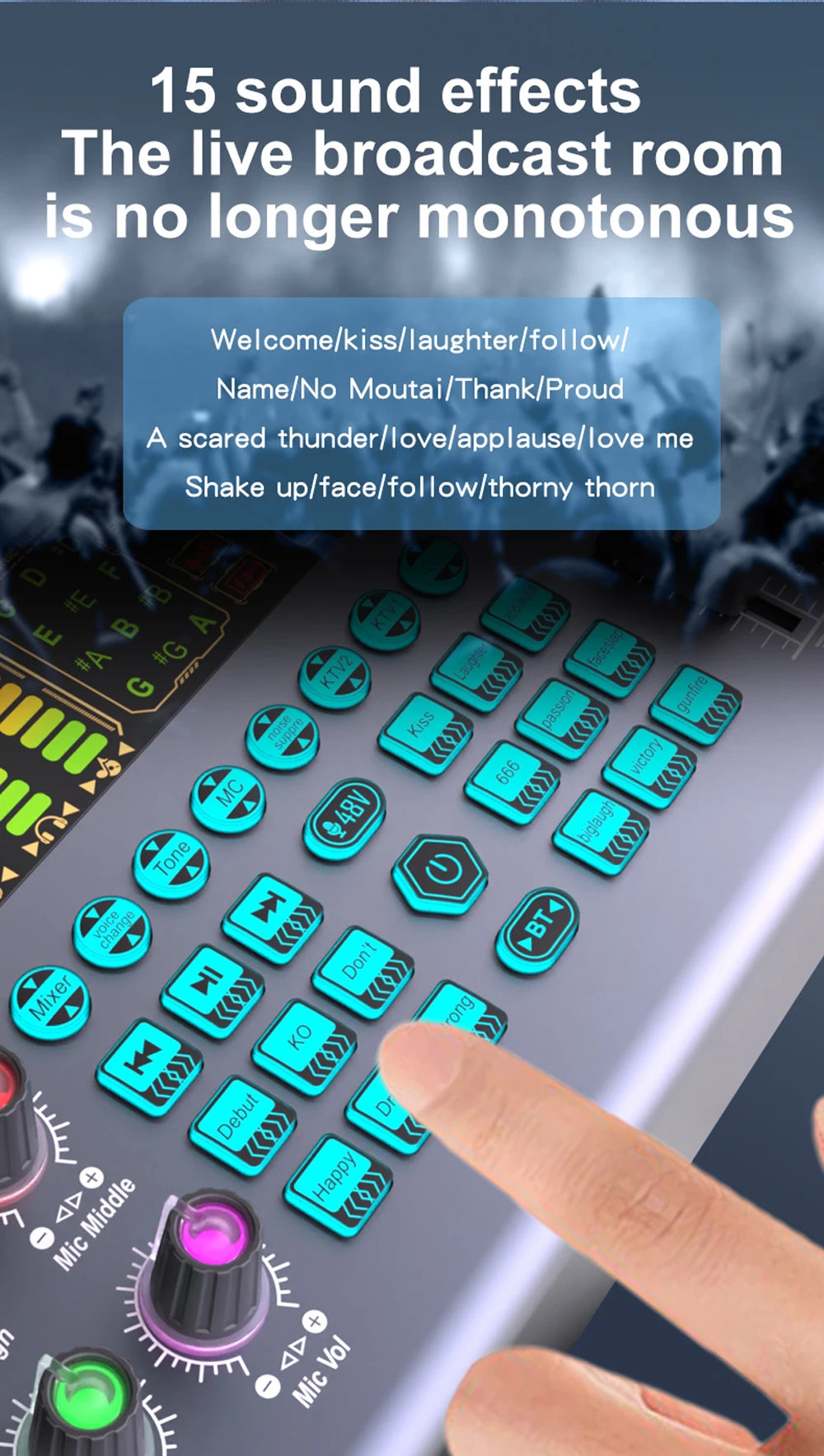 Zealsound Professional 48V XLR Microphone for PC Recording Singing Streaming Gaming