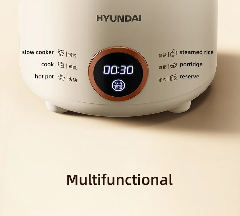 2.0L Rice Cooker Multifunctional Household Porridge Cooking Rice Cooker With Steamer Double Layer Non-Stick Electric Cooker 220V