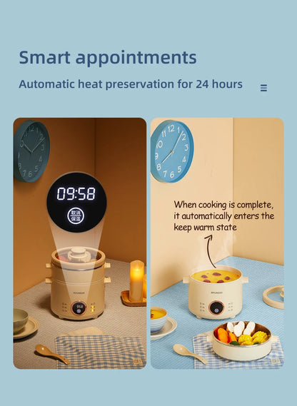 2.0L Rice Cooker Multifunctional Household Porridge Cooking Rice Cooker With Steamer Double Layer Non-Stick Electric Cooker 220V